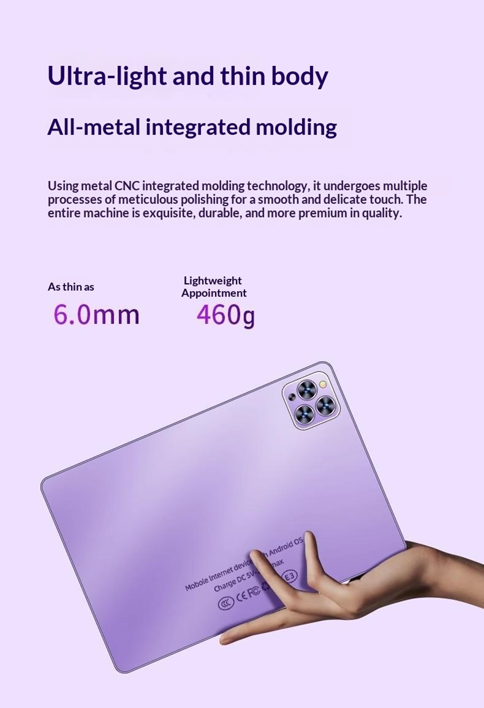 14-Inch Noble Purple Flagship Tablet | 4K 120Hz HDR10 | Dolby Vision | 32MP | Card-Insertable | Stylus | 2024