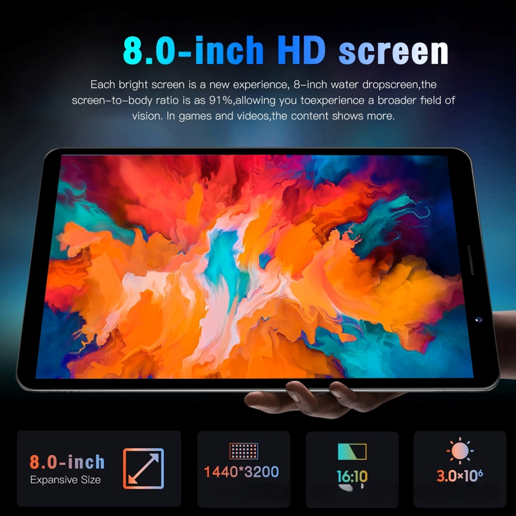 Tab14 8 Inch Android Tablet | 16GB+1TB | 8800mAh | 48MP+108MP Cameras | Dual 5G SIM