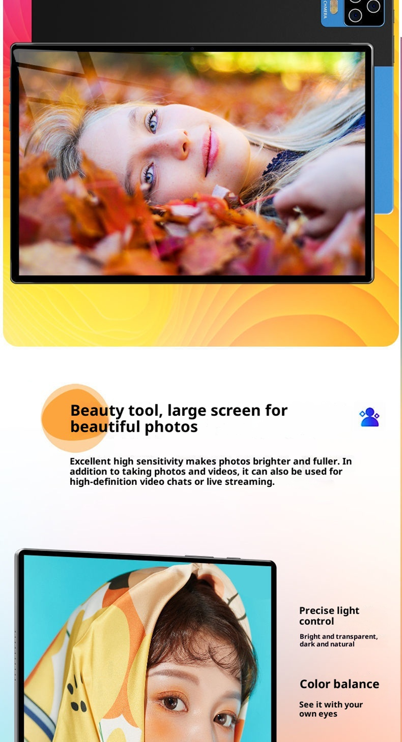 10.1-Inch 5G Tablet | 20000mAh | 48MP Triple Camera | 16GB+512GB | 10-Core | HIFI | Dual SIM