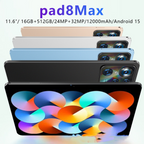 Pad8 Max 11.6-Inch Android 15 Tablet Google Edition | Snapdragon 865 | 16GB+512GB | 32MP+24MP | 12000mAh