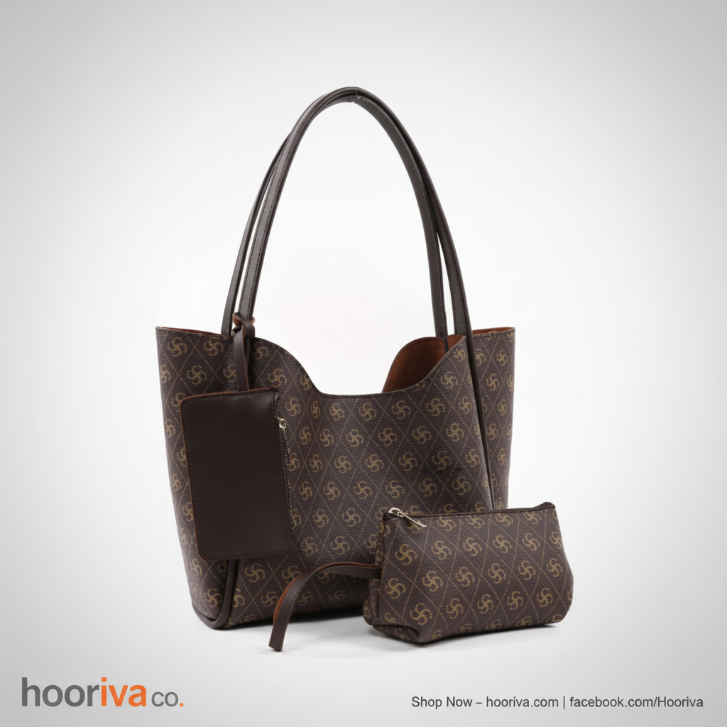 Monogram Brown Shoulder Bag Set
