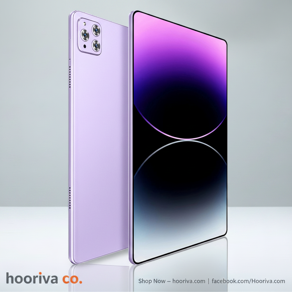 Pad Pro 2022 Violet Tablet on Grey Hooriva Background