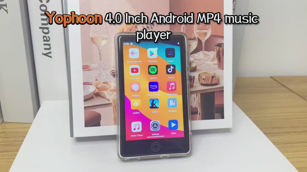 4.0" Android WiFi Media Player | MP3 MP4, Bluetooth, IPS Touchscreen, Type-C