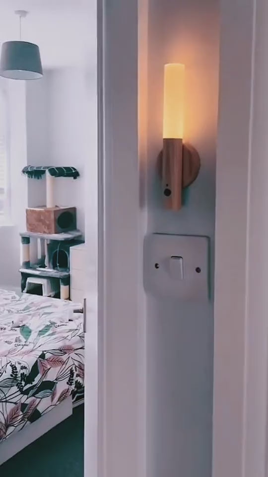 Wooden Magnetic Motion Sensor Night Light