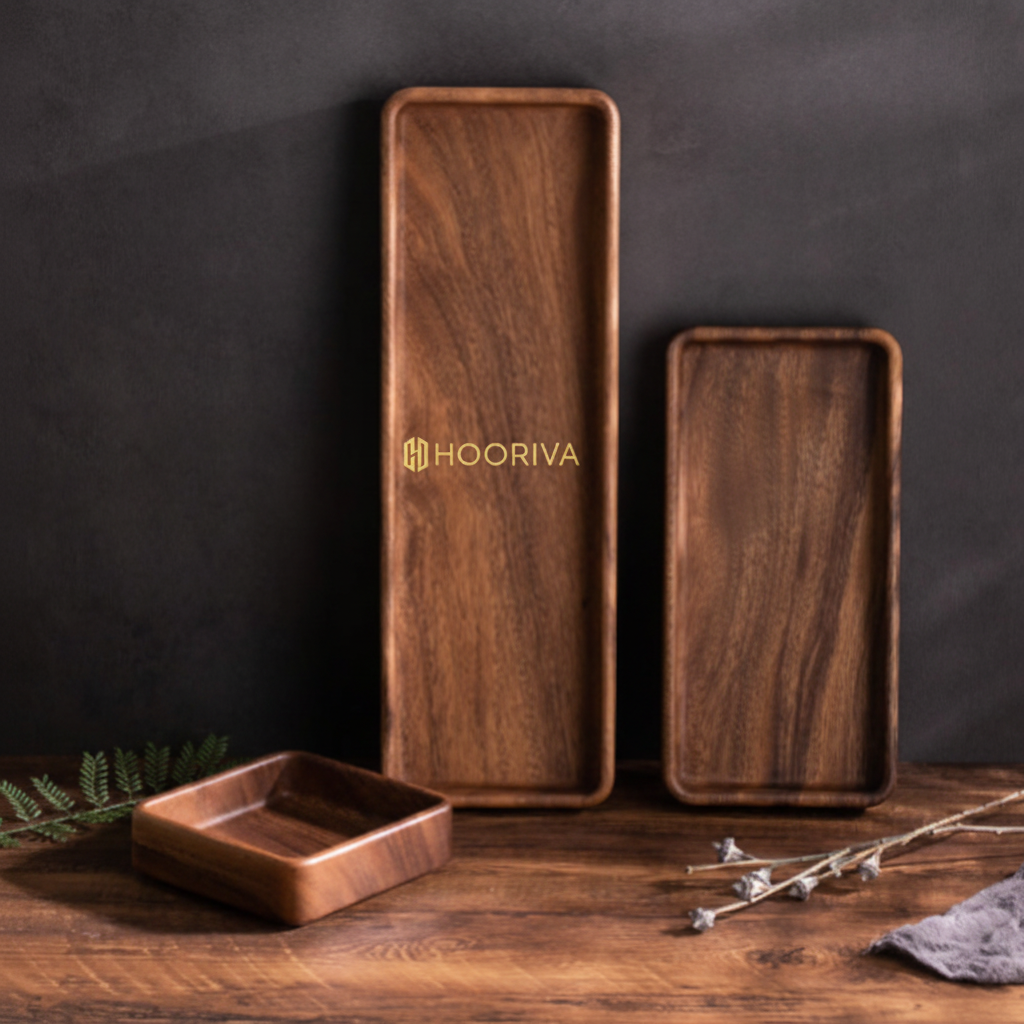 Walnut Wooden Serving Tray – Hooriva
