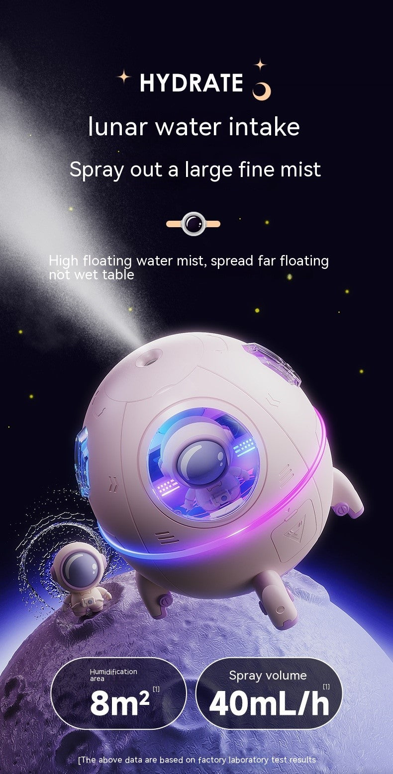 Space Capsule Humidifier MJ046 | Type-C | Ultrasound | Colorful Breathing Night Lamp | 220ml