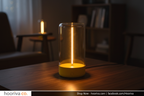 Yellow Lamp on Table